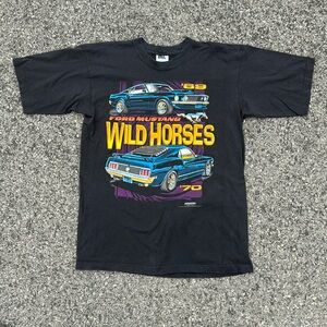 Vintage Ford Mustang Wild Horses Royal Avalon T-Shirt Size XL